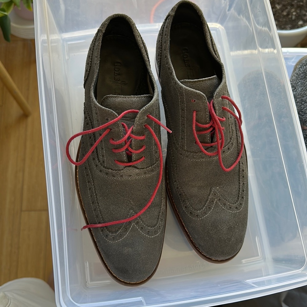 Cole Haan C09579 Air Colton Men's Gray Suede Wingtip Oxford